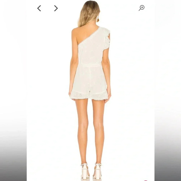 Tularosa Davey One Shoulder Romper in White - Picture 4 of 8